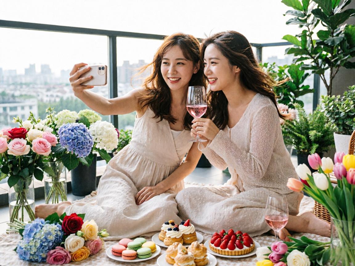闺蜜欢聚 · 午后花园的微甜时光